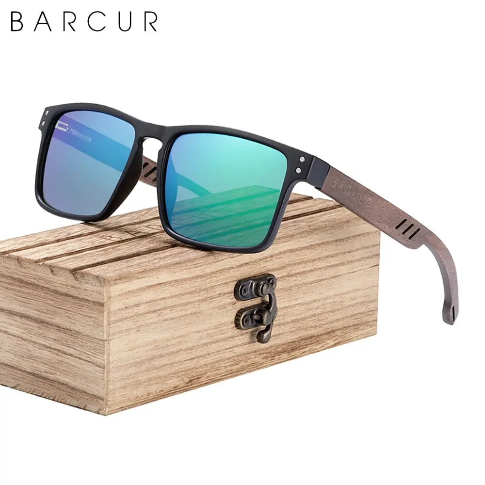 Designer Sonnenbrille Polarisierte Brillen UV400 Walnuss Holz Look Designer Sonnenbrille Polarisierte Brillen UV400 Walnuss Holz Look